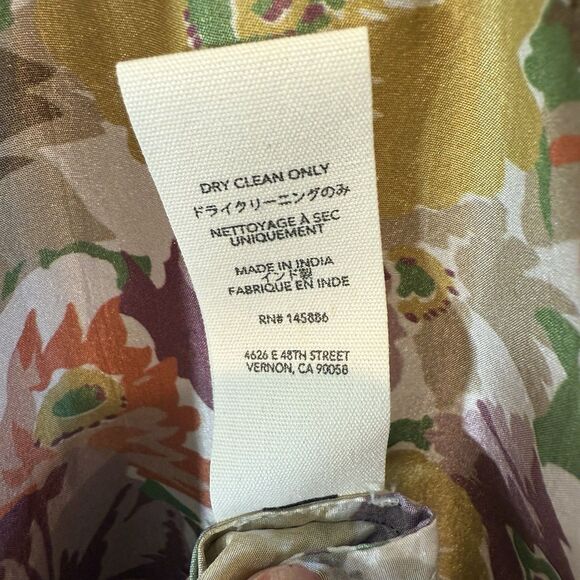 The Great The Chateau Maxi Dress Golden Lilac Flower Floral Silk - Picture 7 of 12